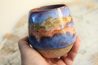 Sunset Handmade Ceramic Mug - Functional Pottery Artwork for Coffee Lovers