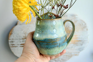 Handmade Ceramic Wall Vase – Unique Rustic Wall Decor, Perfect for Flowers or Greenery