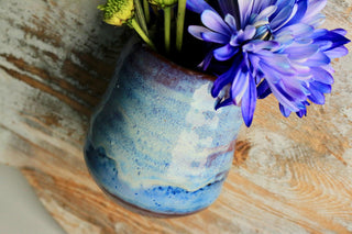 Handmade Ceramic Wall Vase – Unique Rustic Wall Decor, Perfect for Flowers or Greenery