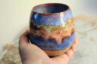 Sunset Handmade Ceramic Mug - Functional Pottery Artwork for Coffee Lovers