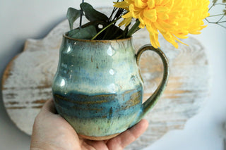 Handmade Ceramic Wall Vase – Unique Rustic Wall Decor, Perfect for Flowers or Greenery