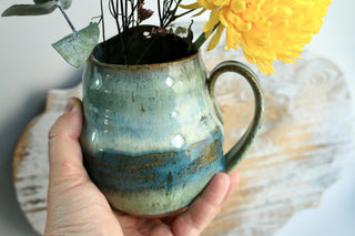 Handmade Ceramic Wall Vase – Unique Rustic Wall Decor, Perfect for Flowers or Greenery