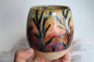 Sunset Handmade Ceramic Mug - Functional Pottery Artwork for Coffee Lovers