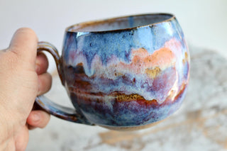 Hand Painted Sunset Art Mug, Unique Gift for Coffee Lovers, One-of-a-Kind Artwork, Unique Gift