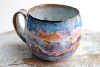 Hand Painted Sunset Art Mug, Unique Gift for Coffee Lovers, One-of-a-Kind Artwork, Unique Gift