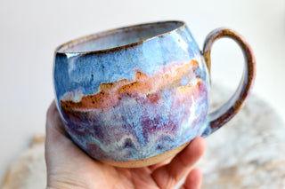 Hand Painted Sunset Art Mug, Unique Gift for Coffee Lovers, One-of-a-Kind Artwork, Unique Gift