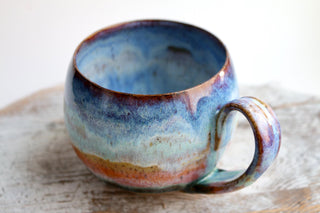 Hand Painted Sunset Art Mug, Unique Gift for Coffee Lovers, One-of-a-Kind Artwork, Unique Gift