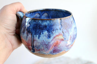 Hand Painted Ceramic Art Mug, Unique Gift for Coffee Lovers, One-of-a-Kind Artwork, Unique Gift