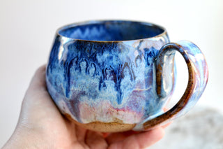 Hand Painted Ceramic Art Mug, Unique Gift for Coffee Lovers, One-of-a-Kind Artwork, Unique Gift