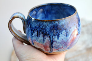 Hand Painted Ceramic Art Mug, Unique Gift for Coffee Lovers, One-of-a-Kind Artwork, Unique Gift