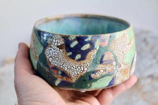 Unique Handmade Japanese style tea bowl - Functional Pottery Artwork for Matcha style lovers.