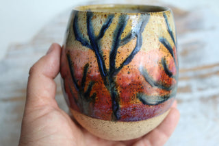 Sunset Handmade Ceramic Mug - Functional Pottery Artwork for Coffee Lovers