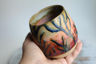 Sunset Handmade Ceramic Mug - Functional Pottery Artwork for Coffee Lovers