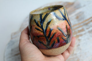 Sunset Handmade Ceramic Mug - Functional Pottery Artwork for Coffee Lovers