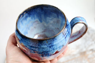 Hand Painted Ceramic Art Mug, Unique Gift for Coffee Lovers, One-of-a-Kind Artwork, Unique Gift