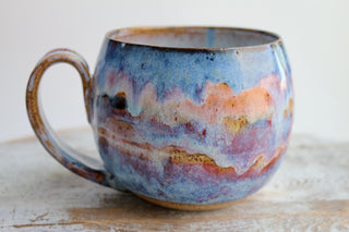 Hand Painted Sunset Art Mug, Unique Gift for Coffee Lovers, One-of-a-Kind Artwork, Unique Gift