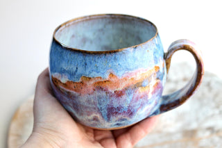 Hand Painted Sunset Art Mug, Unique Gift for Coffee Lovers, One-of-a-Kind Artwork, Unique Gift