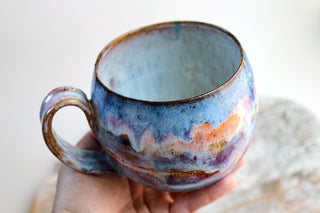 Hand Painted Sunset Art Mug, Unique Gift for Coffee Lovers, One-of-a-Kind Artwork, Unique Gift