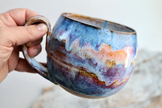 Hand Painted Sunset Art Mug, Unique Gift for Coffee Lovers, One-of-a-Kind Artwork, Unique Gift