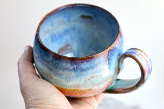 Hand Painted Sunset Art Mug, Unique Gift for Coffee Lovers, One-of-a-Kind Artwork, Unique Gift