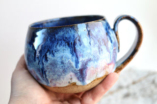 Hand Painted Ceramic Art Mug, Unique Gift for Coffee Lovers, One-of-a-Kind Artwork, Unique Gift