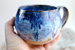 Hand Painted Ceramic Art Mug, Unique Gift for Coffee Lovers, One-of-a-Kind Artwork, Unique Gift