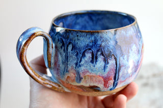 Hand Painted Ceramic Art Mug, Unique Gift for Coffee Lovers, One-of-a-Kind Artwork, Unique Gift