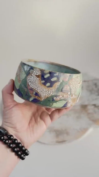 Unique Handmade Japanese style tea bowl - Functional Pottery Artwork for Matcha style lovers.